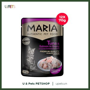 MARIA Tuna and Salmon in Gravy - Thịt cá ngừ trắng, cá hồi