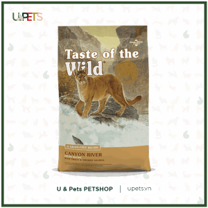 TAST OF THE WILD- Canyon River - Cá hồi vân, cá hồi xông khói (Dành cho giống mèo lông mượt)